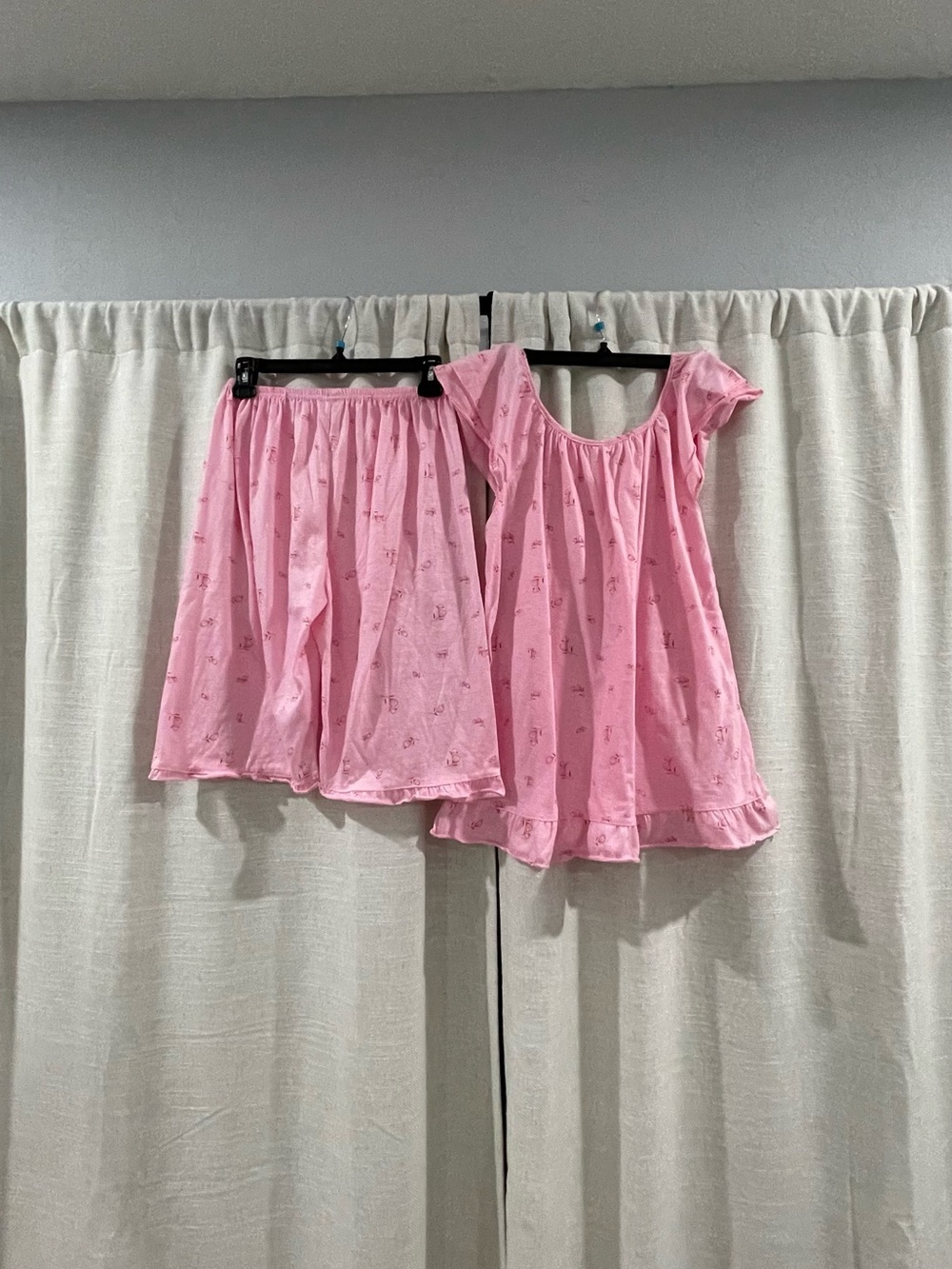 Pink Two-Piece Nightdress Set